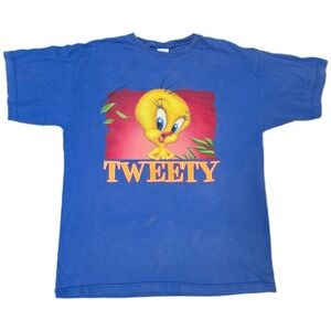 Looney Tunes Vintage Tweety Bird T Shirt X Large Warner Bros 90s Cartoon (D)‎